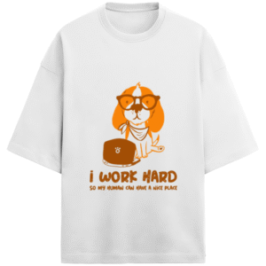 I Work Hard Doggy |Unisex|Paw-Printed-Tee