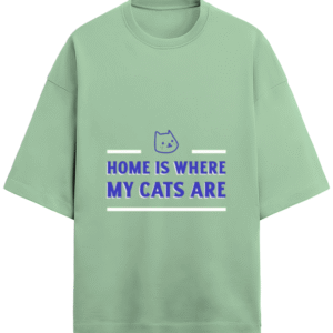 Home Is Where My Cats Are |Unisex|Paw-Printed-Tee