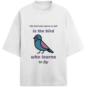 Dare to Fly Bird |Unisex|Paw-Printed-Tee