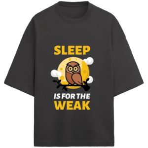 Sleep Is For The Weak Owl |Unisex|Paw-Printed-Tee