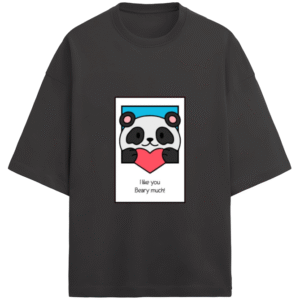 Panda Heart Like You |Unisex|Paw-Printed-Tee