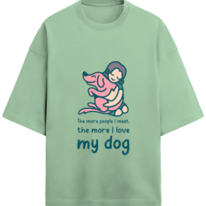 Love My Dog More |Unisex|Paw-Printed-Tee
